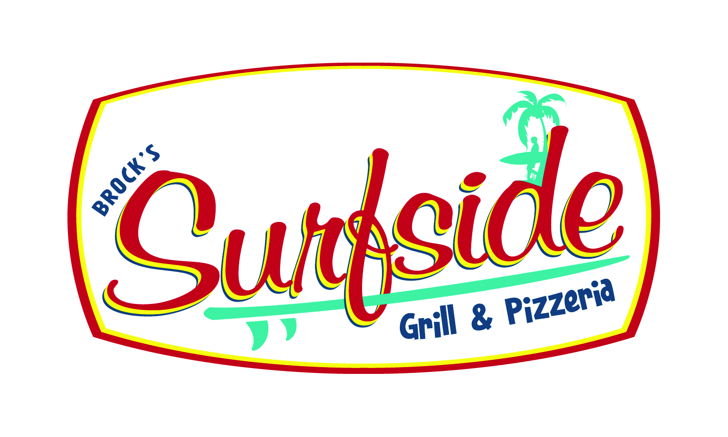 Surfside Grill & Pizzeria logo; brand identification, not a venue photograph